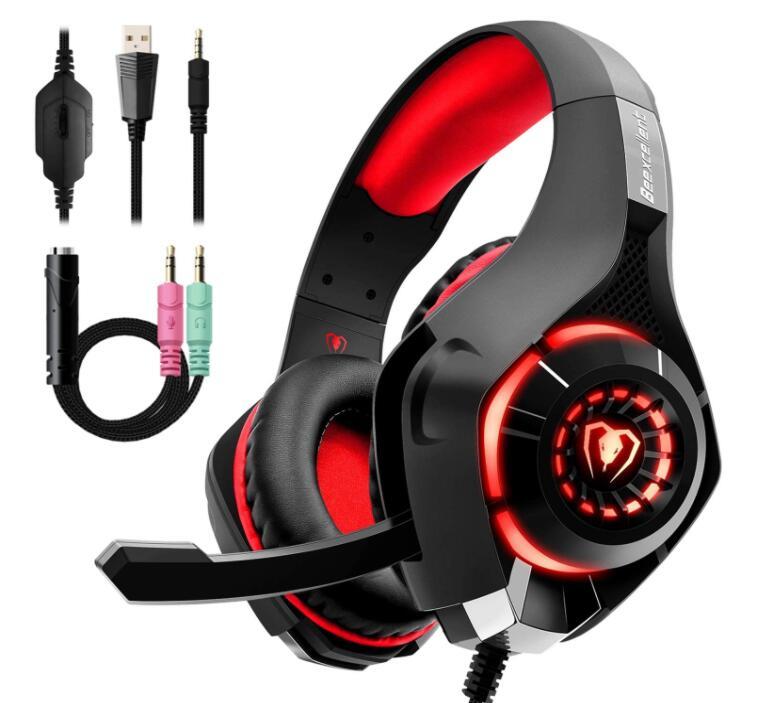 Beexcellent GM-1 Gaming Headset – LED, Noise-Canceling Mic, Multi-Platform