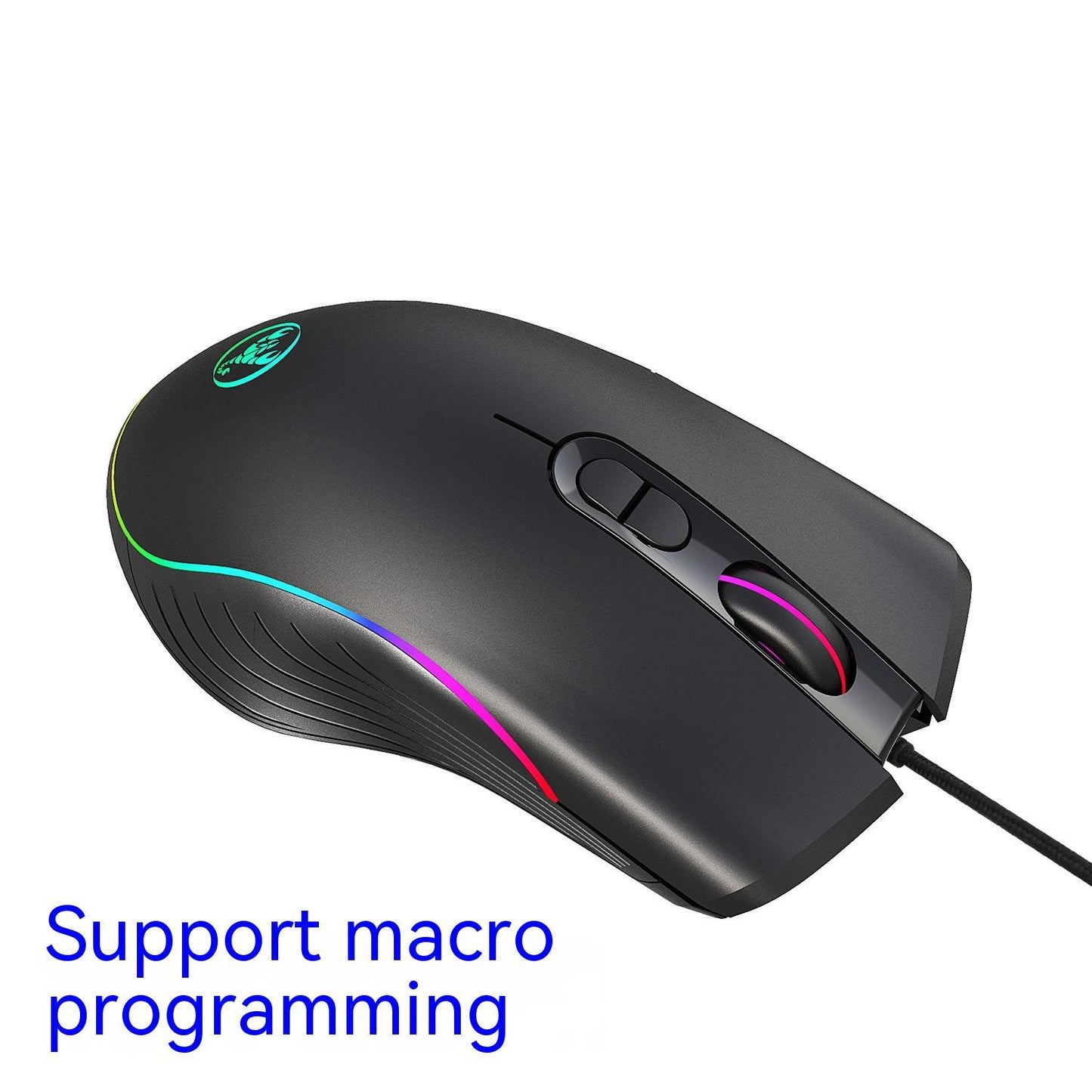 6400 DPI Ergonomic Gaming Mouse - Wired USB, 7 Keys, Adjustable, Four-Way Scroll