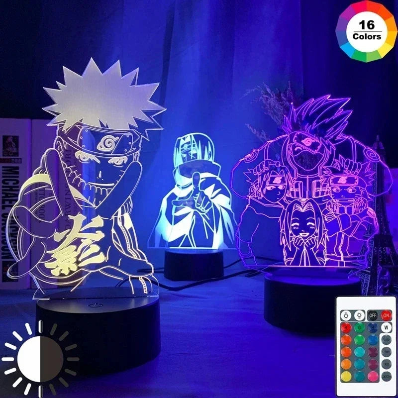 "Naruto Anime LED Night Light - Sasuke, Itachi, Akatsuki & Boruto Night Light