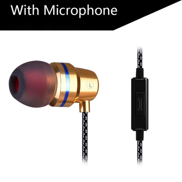 DUSZAKE In-Ear Headphones For Xiaomi Earphone For Phone Stereo Bass Headset Metal Wired Earphone HiFi Headphones Mic for Samsung