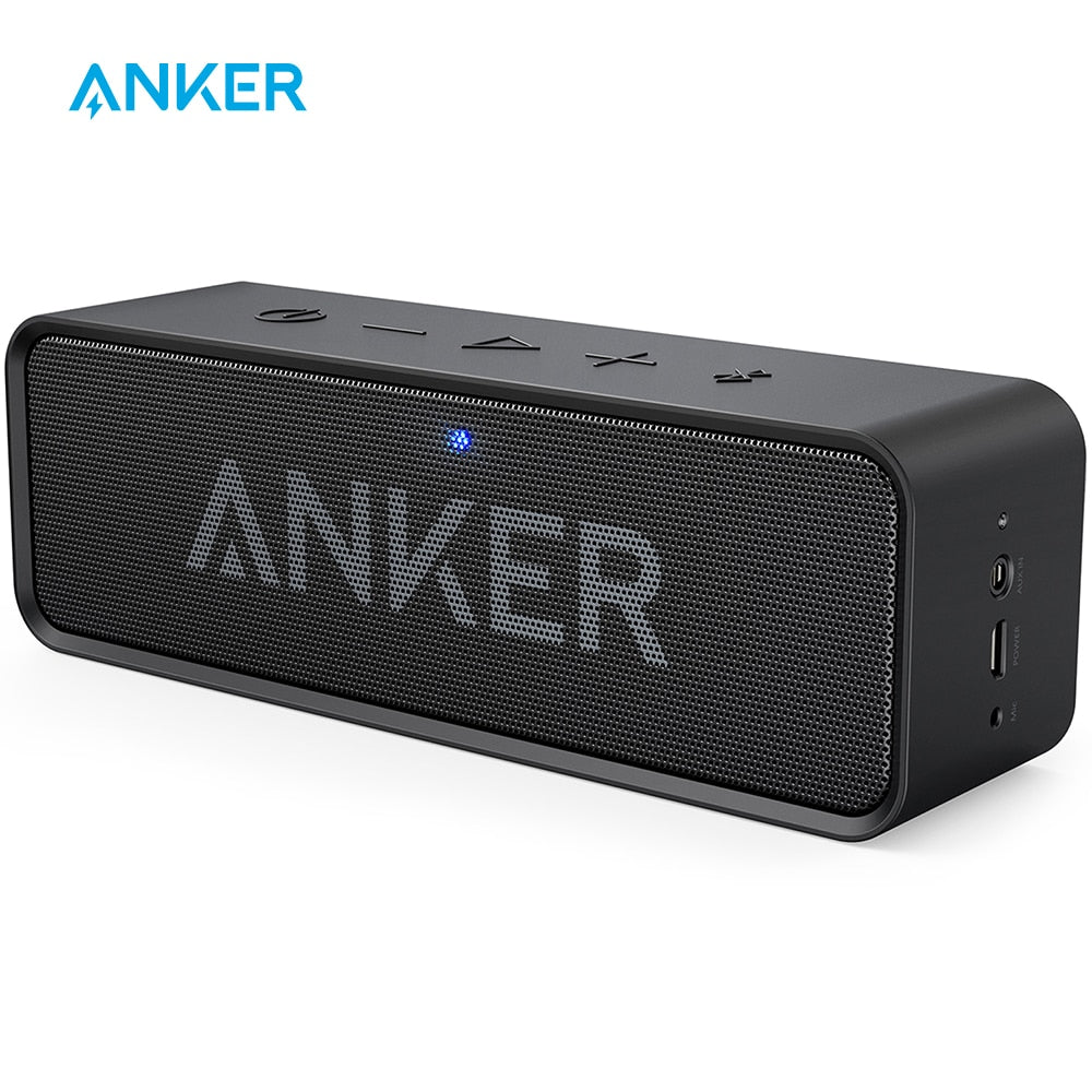 Anker Soundcore Portable Bluetooth Speaker - Dual-Driver, Rich Bass, 24H Playtime, 66ft Range & Built-in Mic