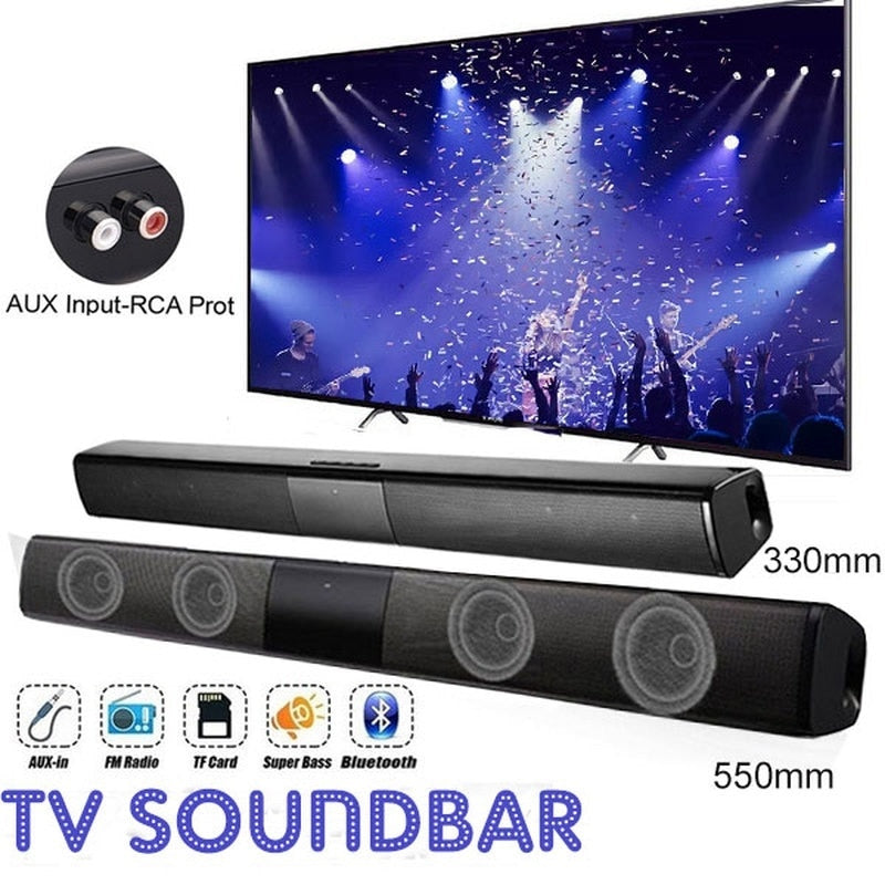 Bluetooth Soundbar with Subwoofer - Home Theater & TV Speaker System