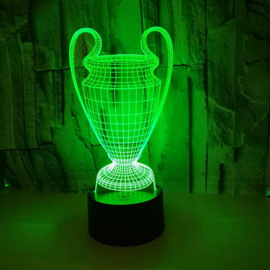 3D Football Trophy Lamp - Color-Changing LED Night Light