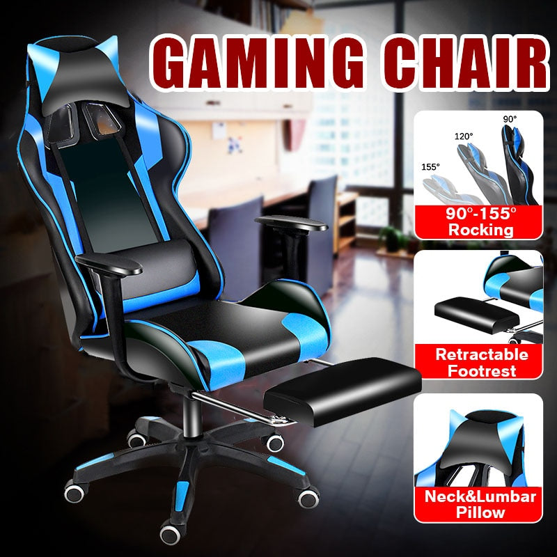 "155° Reclining High-Back Gaming Chair with Ergonomic Design for Ultimate Comfort"