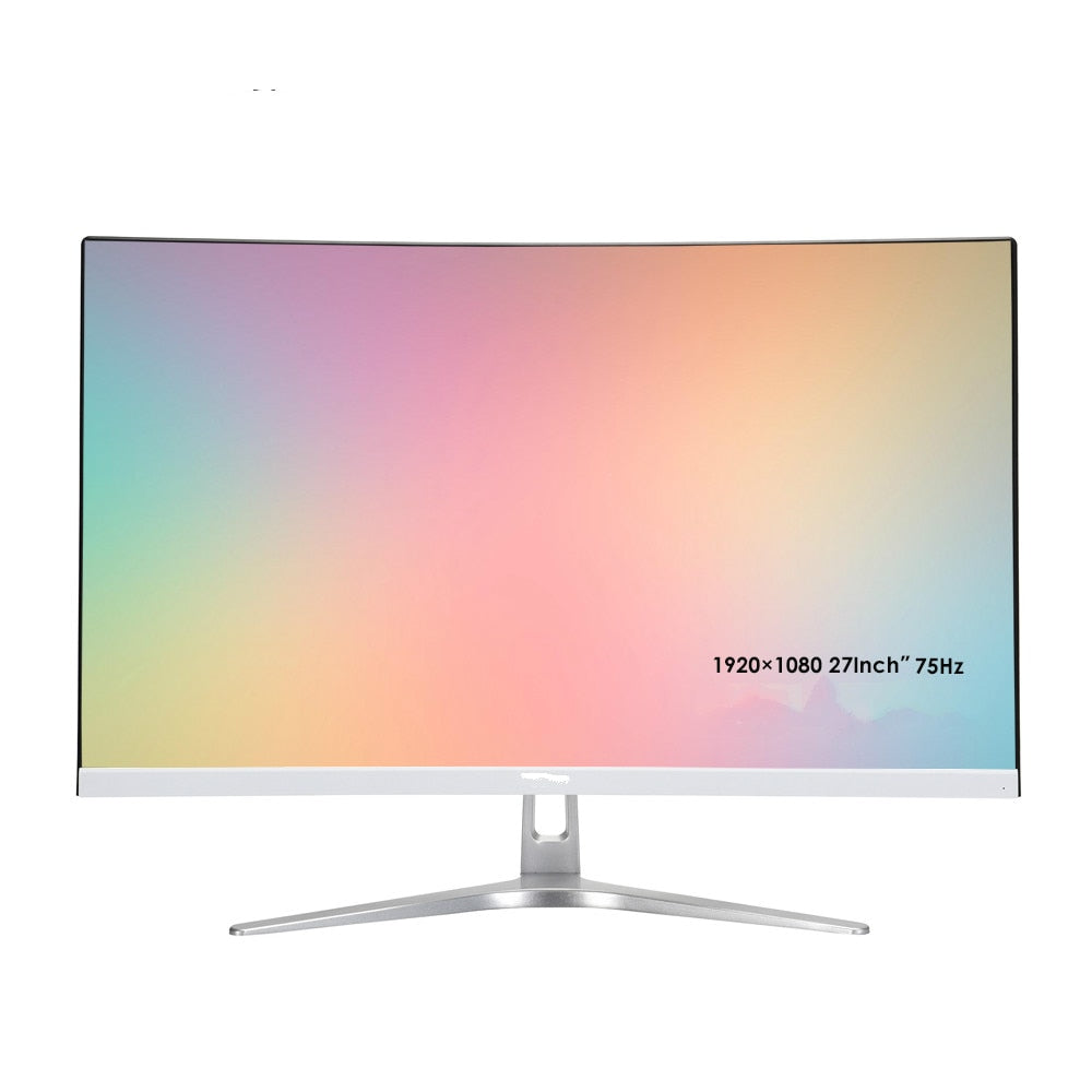 27 Inch 2K  Curved Screen Computer Monitor PC 60/75Hz HD Gaming VGA HDMI 27 Inch Flat Panel Display