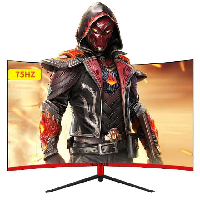 27 Inch 2K  Curved Screen Computer Monitor PC 60/75Hz HD Gaming VGA HDMI 27 Inch Flat Panel Display