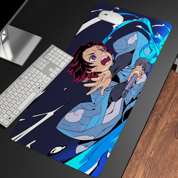 XL Anime Demon Slayer Mousepad HD Printing Computer Gamers Locking Lock Edge Mouse Pad XXL90x40cm Keyboard PC Desk Pad Csgo Pad