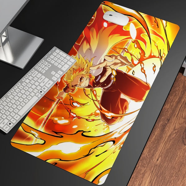 XL Anime Demon Slayer Mousepad HD Printing Computer Gamers Locking Lock Edge Mouse Pad XXL90x40cm Keyboard PC Desk Pad Csgo Pad