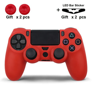 Silicone Rubber Case Cover For SONY Playstation 4 PS4 Controller Protection Skin For PS4 Pro Slim Gamepad Controle Thumb Grips