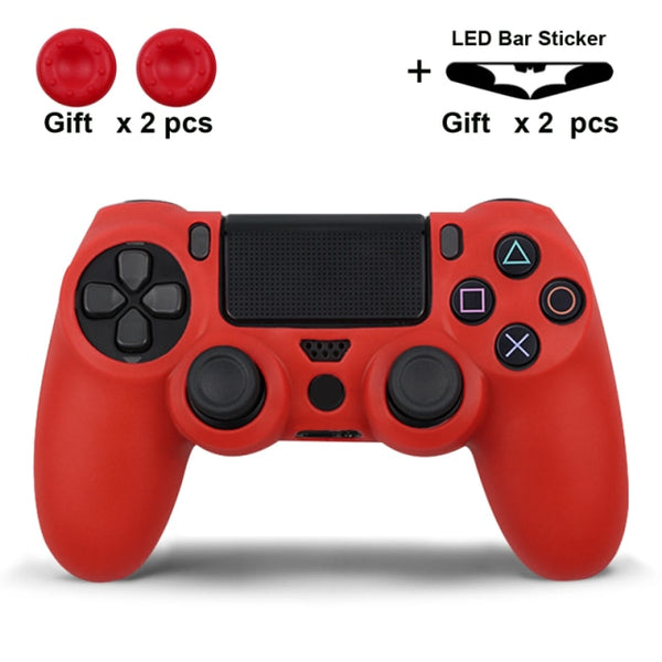 Silicone Rubber Case Cover For SONY Playstation 4 PS4 Controller Protection Skin For PS4 Pro Slim Gamepad Controle Thumb Grips