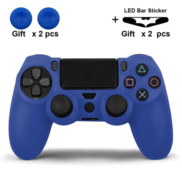 Silicone Rubber Case Cover For SONY Playstation 4 PS4 Controller Protection Skin For PS4 Pro Slim Gamepad Controle Thumb Grips