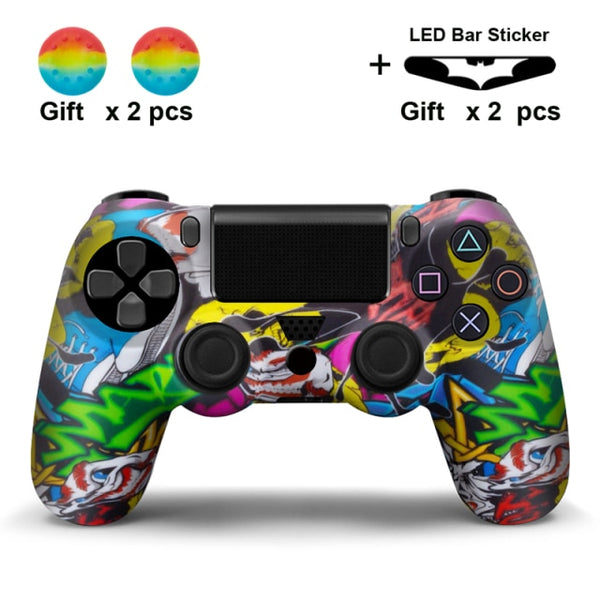 Silicone Rubber Case Cover For SONY Playstation 4 PS4 Controller Protection Skin For PS4 Pro Slim Gamepad Controle Thumb Grips