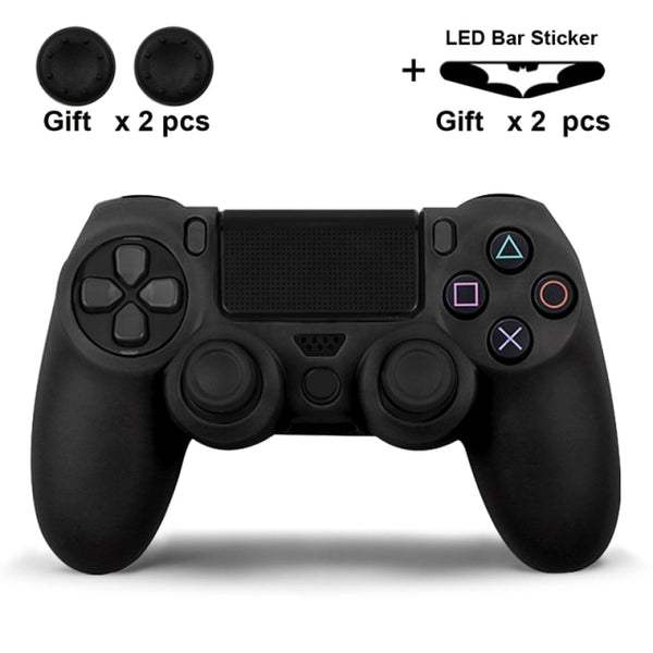 Silicone Rubber Case Cover For SONY Playstation 4 PS4 Controller Protection Skin For PS4 Pro Slim Gamepad Controle Thumb Grips