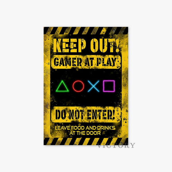 Gamer Room Poster Gamer Decoration Canvas Painting Game Playstation Pictures Hd Prints Wall Art Boys Bedroom Gaming Home Decor