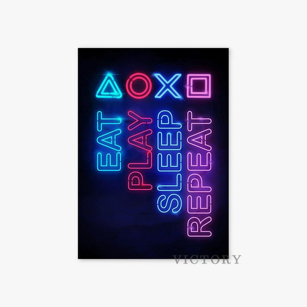 Gamer Room Poster Gamer Decoration Canvas Painting Game Playstation Pictures Hd Prints Wall Art Boys Bedroom Gaming Home Decor