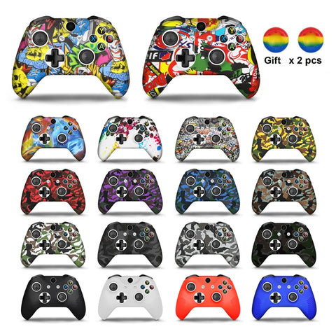 For Xbox One X/Slim Controller Gamepad Silicone Cover Rubber Skin Case Protective For Xbox One Slim Joystick Thumb Grips Caps