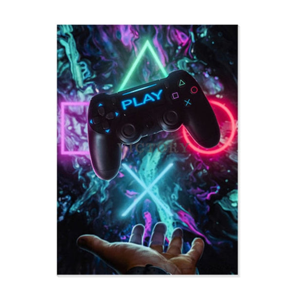 Gamer Room Poster Gamer Decoration Canvas Painting Game Playstation Pictures Hd Prints Wall Art Boys Bedroom Gaming Home Decor