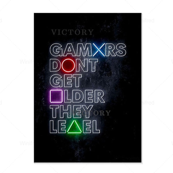 Gamer Room Poster Gamer Decoration Canvas Painting Game Playstation Pictures Hd Prints Wall Art Boys Bedroom Gaming Home Decor