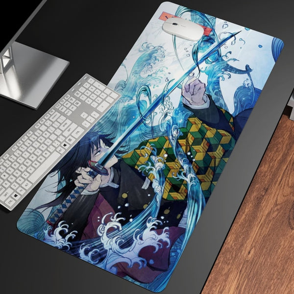 XL Anime Demon Slayer Mousepad HD Printing Computer Gamers Locking Lock Edge Mouse Pad XXL90x40cm Keyboard PC Desk Pad Csgo Pad