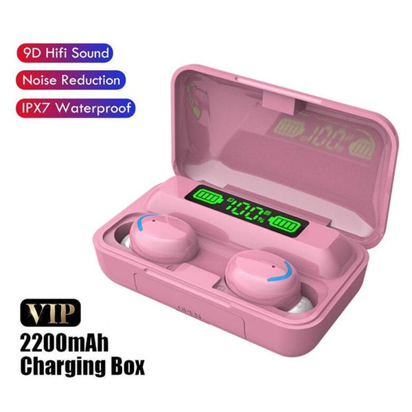 TWS Bluetooth Earphones 2200mAh Charging Box Wireless Headphone Fone 9D Stereo Sports Waterproof Earbuds Headset with Microphone