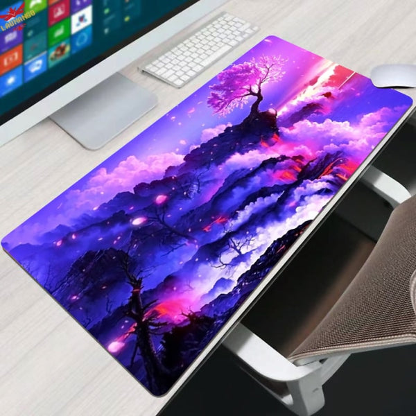 Flower Pad Large Black Gaming Mouse Pad Floral Mousepad Gamer 900x400 Rubber Keyboard Mats Desk Pad Mat Table Mausepad Carpet