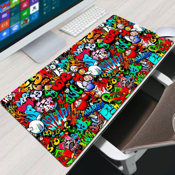 Flower Pad Large Black Gaming Mouse Pad Floral Mousepad Gamer 900x400 Rubber Keyboard Mats Desk Pad Mat Table Mausepad Carpet