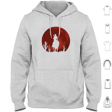Rdr 2 Hoodies Long Sleeve Rdr2 Redemption Redemption Redemption 2 Gaming Red Moon Red Moon Cowboy I Went To Valentine