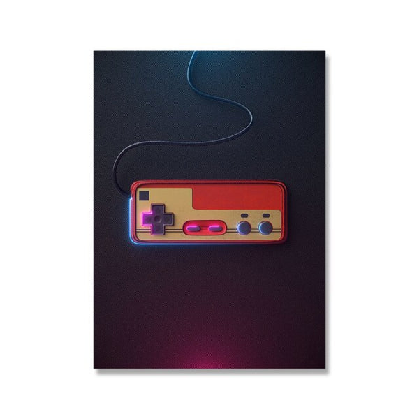 Gamer Gaming Geek Wall Art Poster Canvas Painting Playstation Buttons 3D Switch SNES Controller Boys Room Decor Fashion Pictures