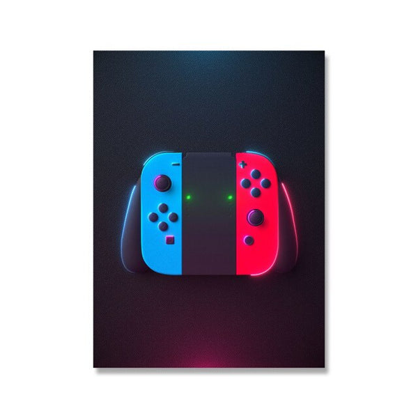 Gamer Gaming Geek Wall Art Poster Canvas Painting Playstation Buttons 3D Switch SNES Controller Boys Room Decor Fashion Pictures